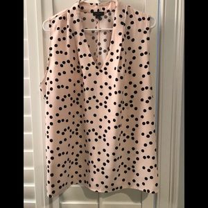 Polka Dot Sleeveless Blouse